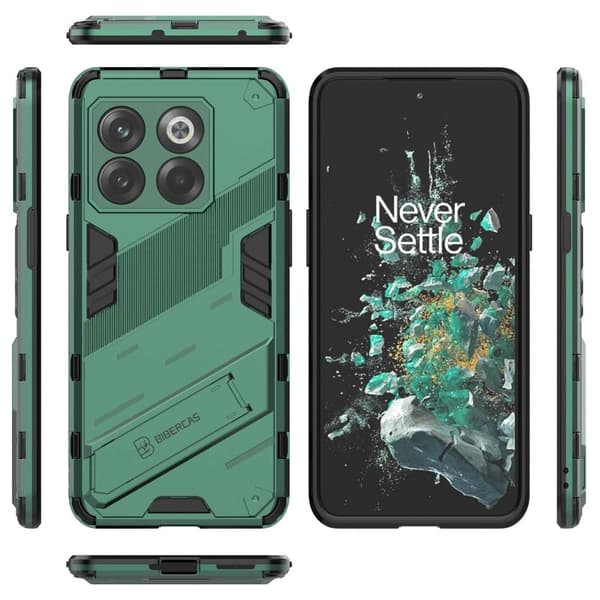 Shockproof Hybrid Deksel med A Modern Touch til OnePlus Ace Pro / 10t - Grønn Green