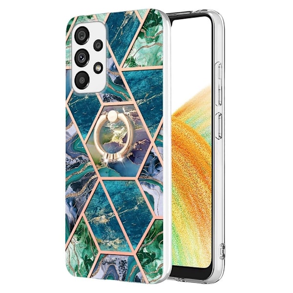 Marmormotiv Samsung Galaxy A33 5G skal - Blå/Grön Blå