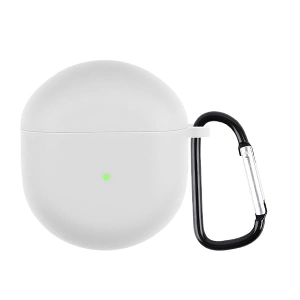 OnePlus Buds silikoneetui med karabinhage - Hvid White