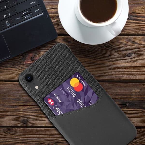 Bofink iPhone Xr Kortdeksel - Grå Silver grey