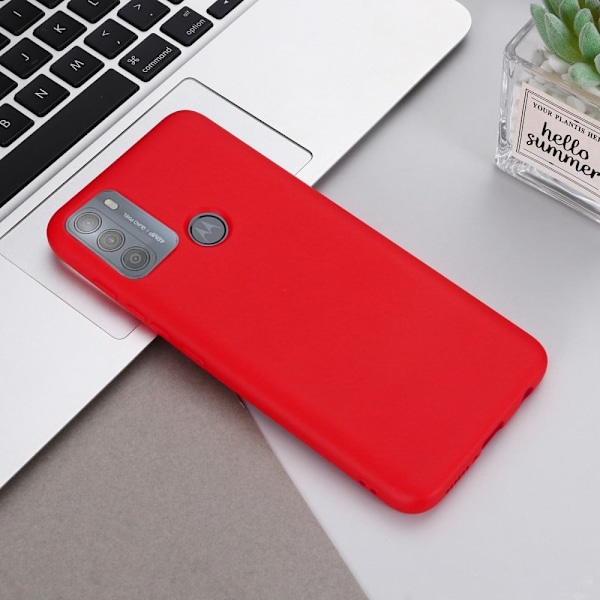 Matte Liquid Silikone Cover til Motorola Moto G50 - Rød Red