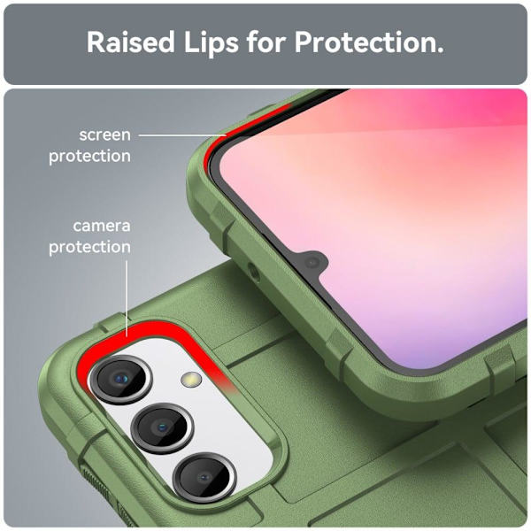 Rugged Shield Etui Samsung Galaxy A24 4G - Grøn Green