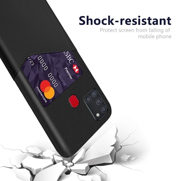 Bofink Samsung Galaxy A21s skal med korthållare - Svart Svart