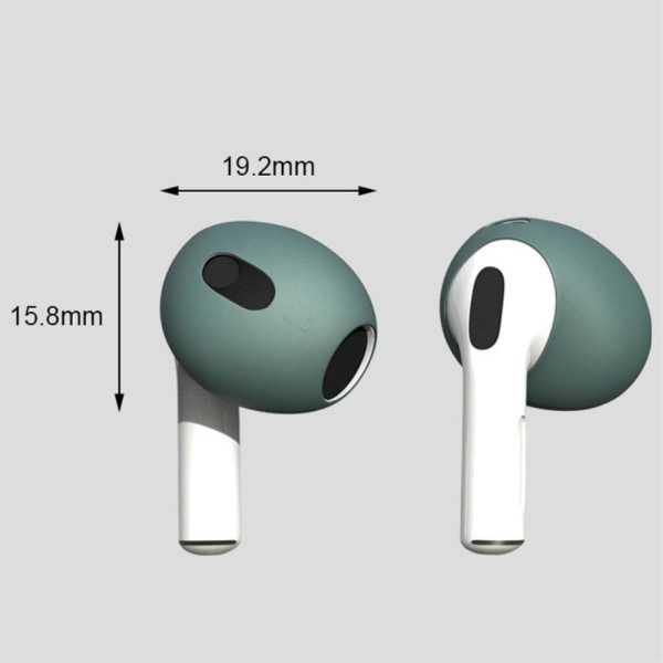 AirPods 3 / AirTags silicone case with carabiner and ear caps - Green