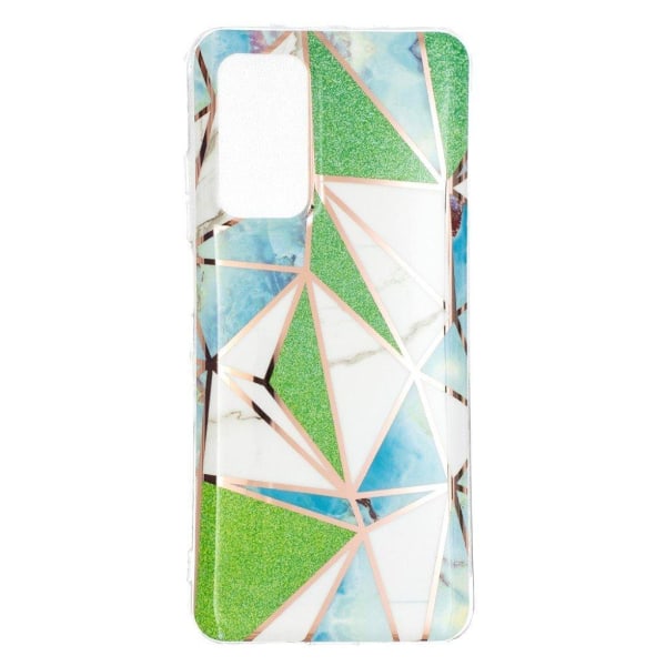 Marble design Samsung Galaxy A72 5G kotelot - Sininen / Vihreä Muodot Green