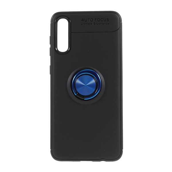 Samsung Galaxy A50 fingerring etui - Sort/Blå Blue