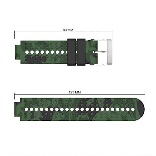 Garmin Forerunner 220/230/235/620/630 silikoneurrem - grøn / sort Green