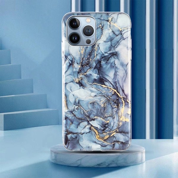 Marmormotiv iPhone 13 Pro Max skal - Grå Silvergrå