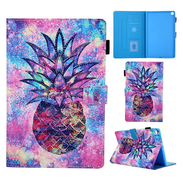 Samsung Galaxy Tab A 10.1 (2019) Mønster Læretui - Ananas Multicolor