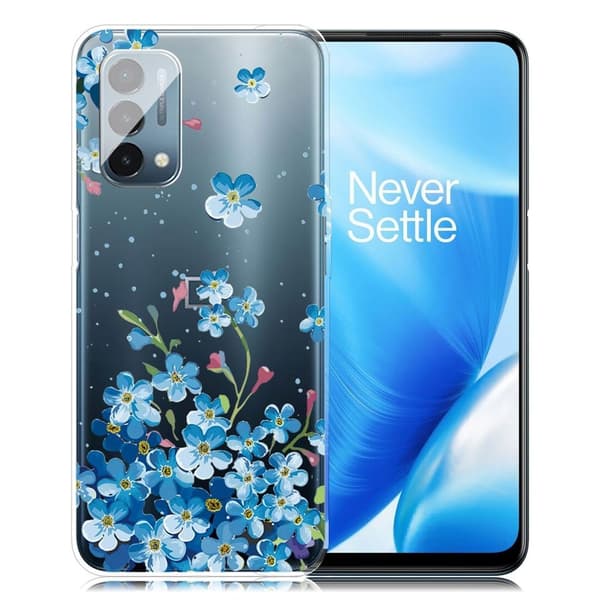 Deco OnePlus Nord N200 5G deksel - Blå Blomster Blue