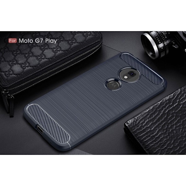 Carbon Flex Motorola Moto G7 Play skal - Blå Blå