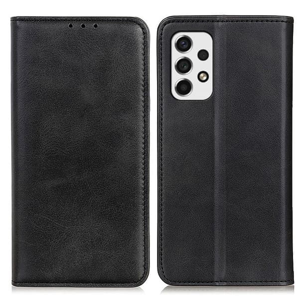 Samsung Galaxy A53 5G lompakkokotelo, aitoa nahkaa - Musta Black