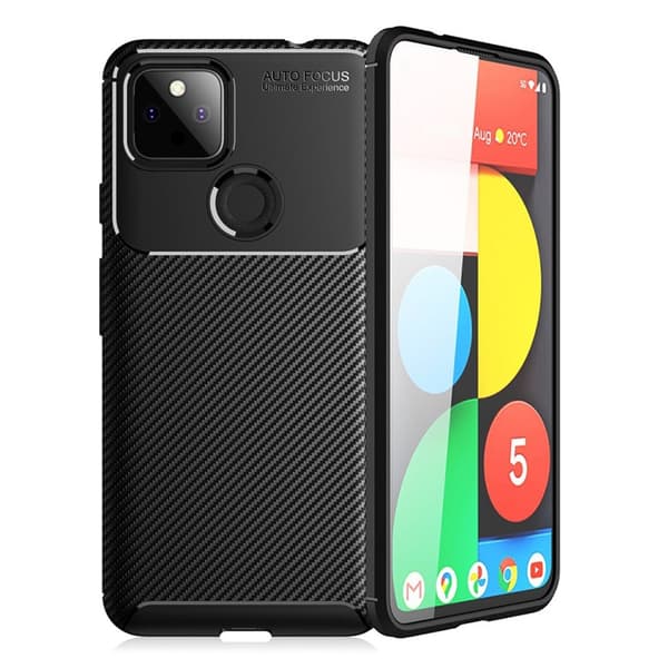 Carbon Shield Google Pixel 5a Etui - Svart Black