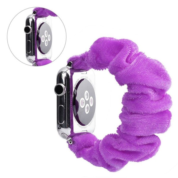 Apple Watch Series 5 44mm kuvioitu kangaskellonauha - Vaaleanvioletti Purple