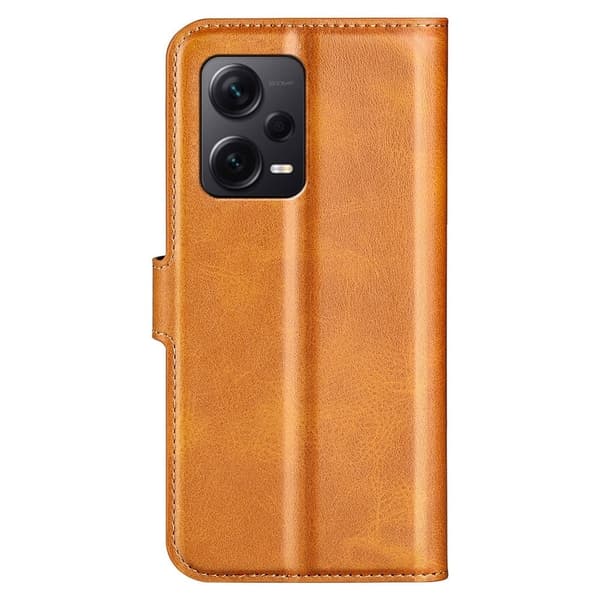 Læretui med Lommebok til Xiaomi Redmi Note 12 Pro Plus - Gul Yellow