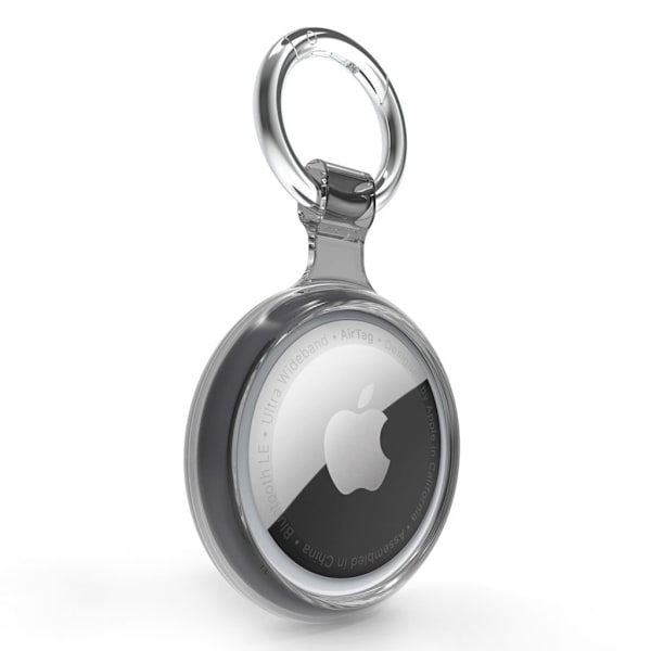 AirTags metalliseos TPU kansi - Harmaa Silver grey