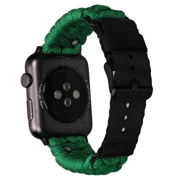 Nylon-urrem Apple Watch Series 10 42mm Single Loop-armbånd - Grøn Green