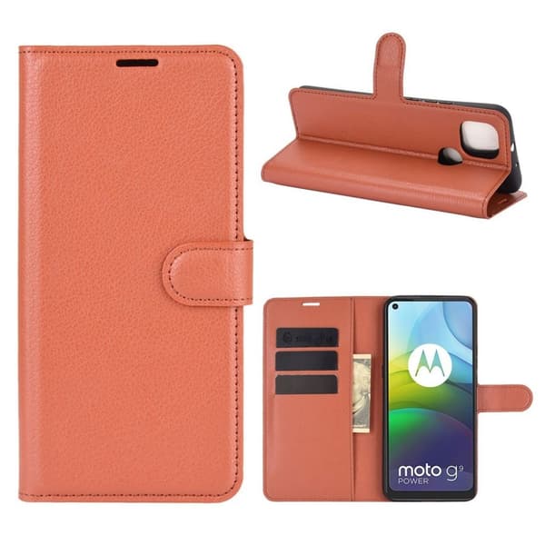 Classic Motorola Moto G9 Power Flippetui - Brun Brown