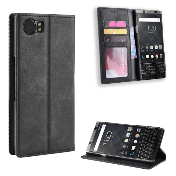 Bofink Vintage BlackBerry Keyone etui – Sort Black