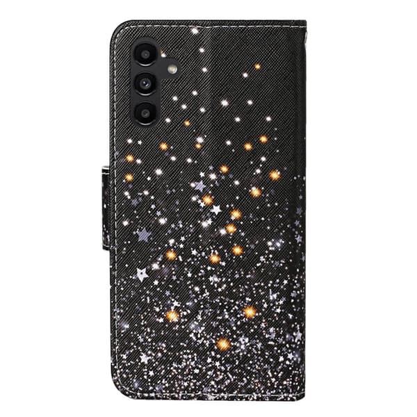 Wonderland Samsung Galaxy A24 4G Flip Etui - Shattered Stjerner Black