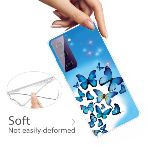 Deco Samsung Galaxy S21 Plus 5G skal - Blå Fjärilar Blå