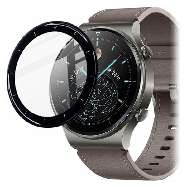 IMAK Huawei Watch 3 black-edge screen protector Transparent