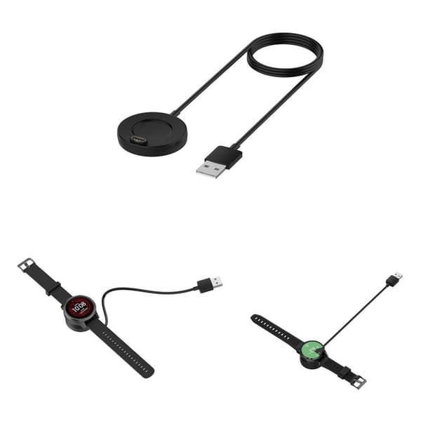 1M Garmin Fenix 5 / 5S / 5X / 6 / 6S / 6X USB-laddningsdocka Svart