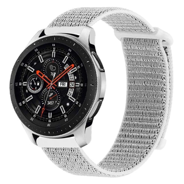 22mm Samsung Galaxy Watch 3 (45mm) / Watch (46mm) / Gear S3 nylon urrem - Grå Silver grey