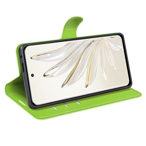 Klassisk Honor 70 Pro Flip Etui - Grøn Green