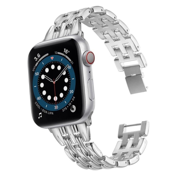 Apple Watch 40 mm urrem i vævet stil - Sølv Silver grey