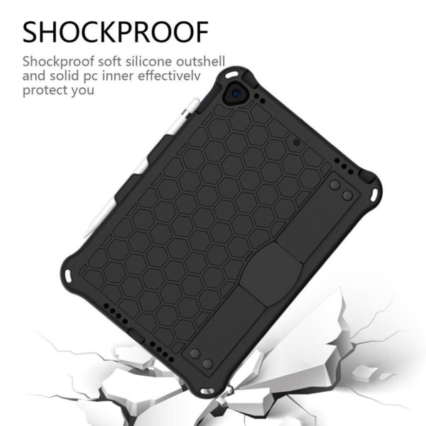 iPad 10.2 (2019) honeycomb EVA silicone combo case - Black Svart
