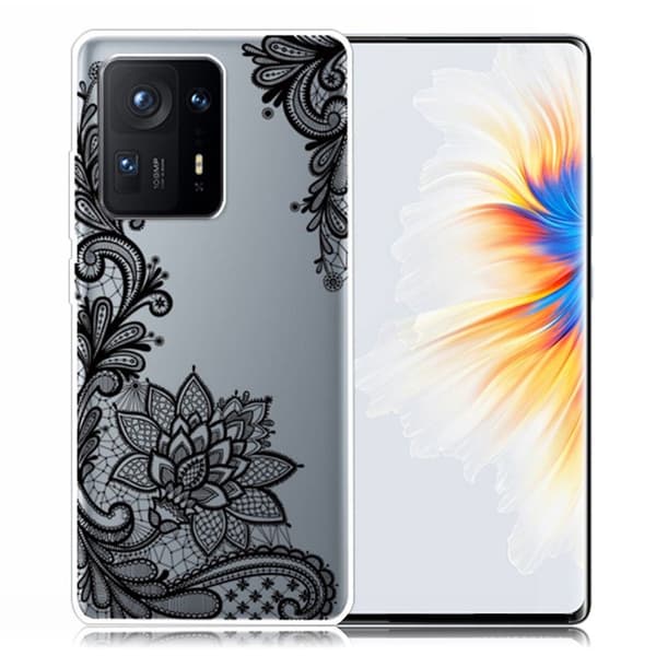 Deco Xiaomi Mix 4 skal - Spetsblomma Svart
