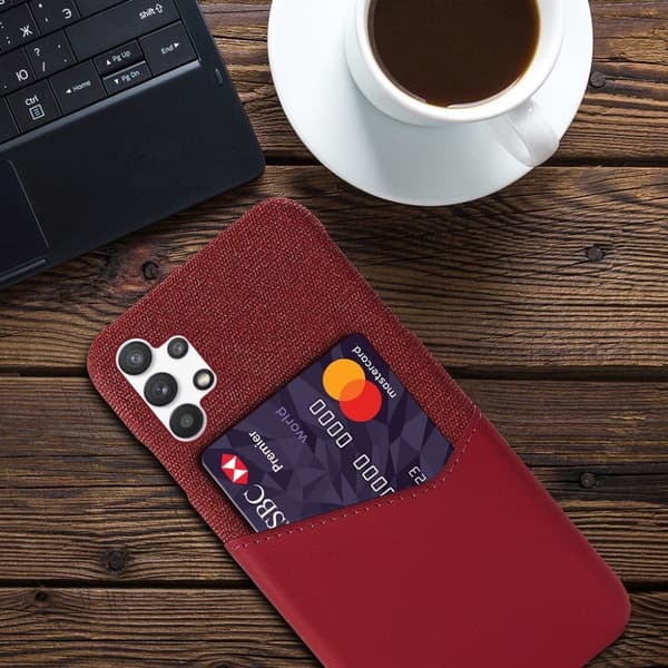 Bofink Samsung Galaxy A32 5G Card Cover - Rød Red