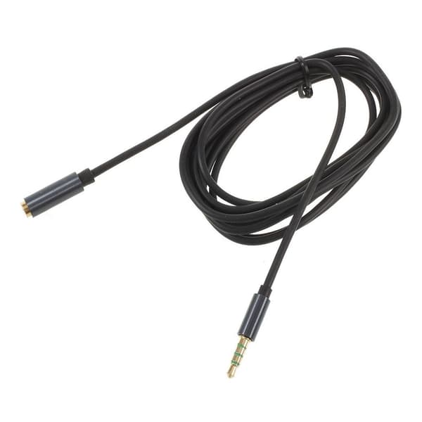 Universal 3.5mm forlengelses kabel - svart Black