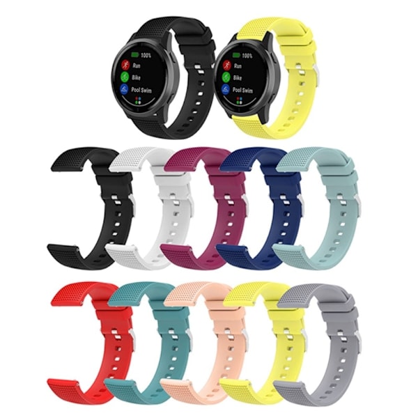 22 mm universal klockarmband i silikon i rutnätsstil - Svart Svart