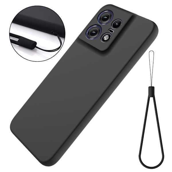 Matte Liquid Motorola Edge 50 Pro silikone cover - Sort Black
