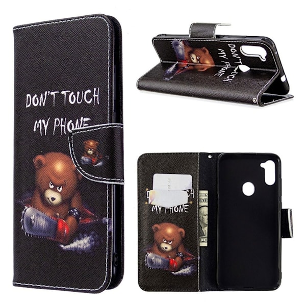 Wonderland Samsung Galaxy A11 / M11 etui - Karhu ja Sen Varoitukset Black