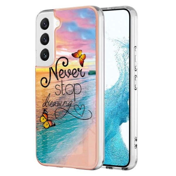 Marble Samsung Galaxy S23 Plus Etui - Never Stop Dreaming Multicolor