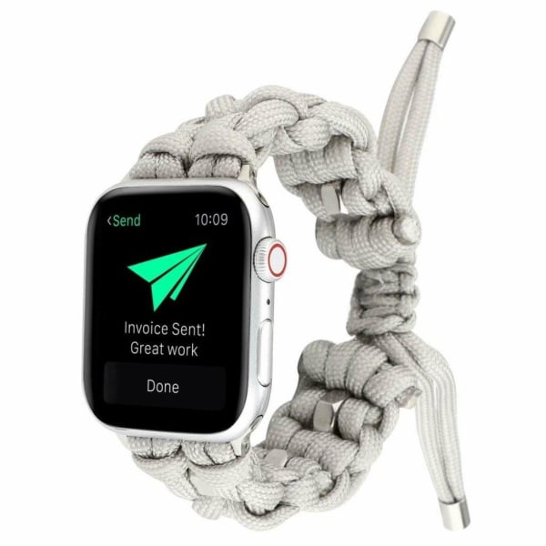 Apple Watch Series 6 / 5 40mm nylon in rostfritt stål klockarmband - vit Vit