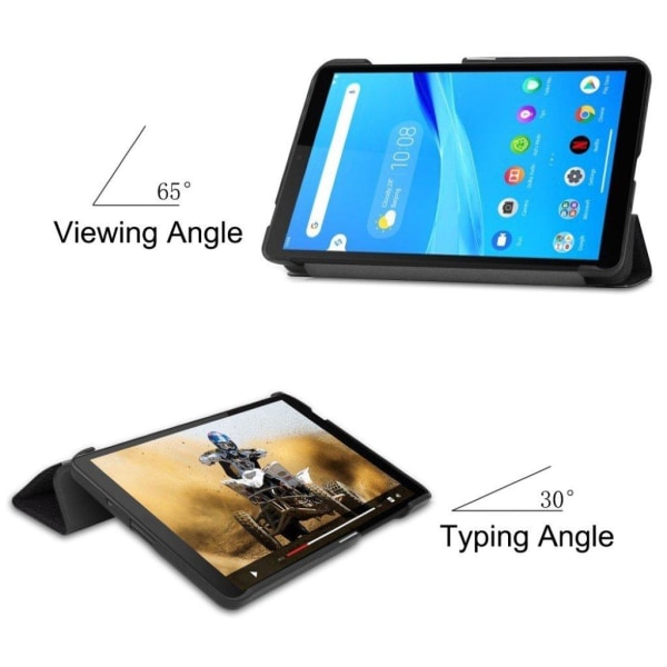 Lenovo Tab M7 kolminkertainen kuvio nahkainen flip case - Älä Koske Minuun Black