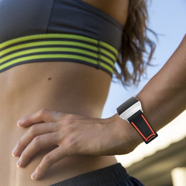 Fitbit Ionic design ranneke - Musta / Oranssi Multicolor