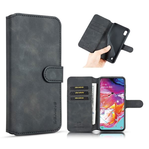 DG.MING Samsung Galaxy A10 Retro Etui - Svart Black