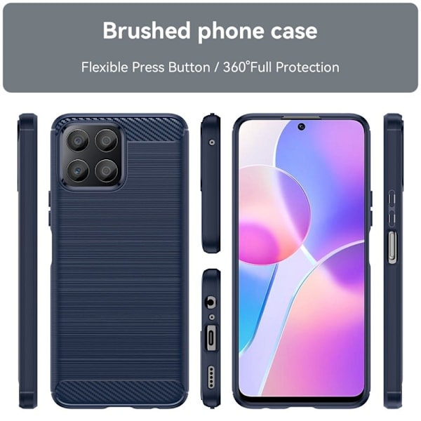 Carbon Flex Etui Honor X30i - Blå Blue