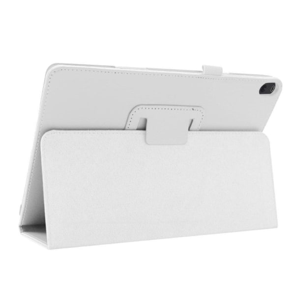 Lenovo Tab M10 litchi texture leather case - White Vit