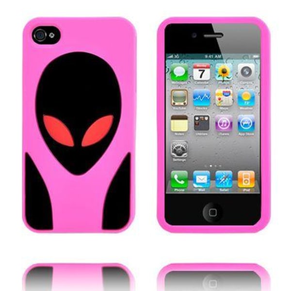 Alien Invasion (Het Rosa) iPhone 4S Silikonskal
