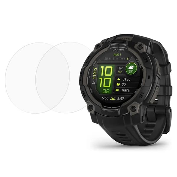 2-pack Garmin Instinct 3 45mm Watch Screen Protector Clear Flexible Film Transparent