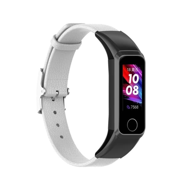 Honor Band 5i urrem i ægte læder - Hvid White