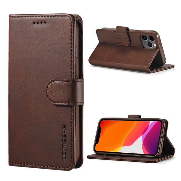 LC.Imeeke iPhone 12 Pro Max Flippetui - Kaffe Brown