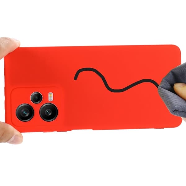 Matt flytende silikondeksel for Xiaomi Redmi Note 12 Pro Plus - Rød Red