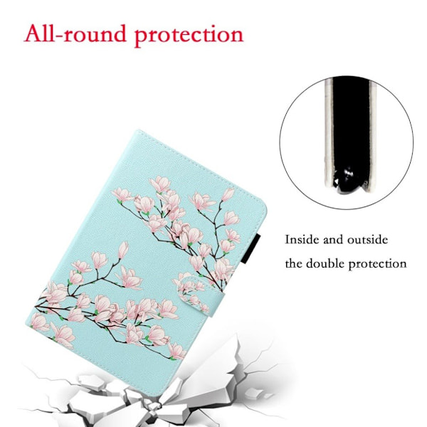 iPad Mini (2019) mönstrat flipfodral i läder - Plommonblomma Rosa